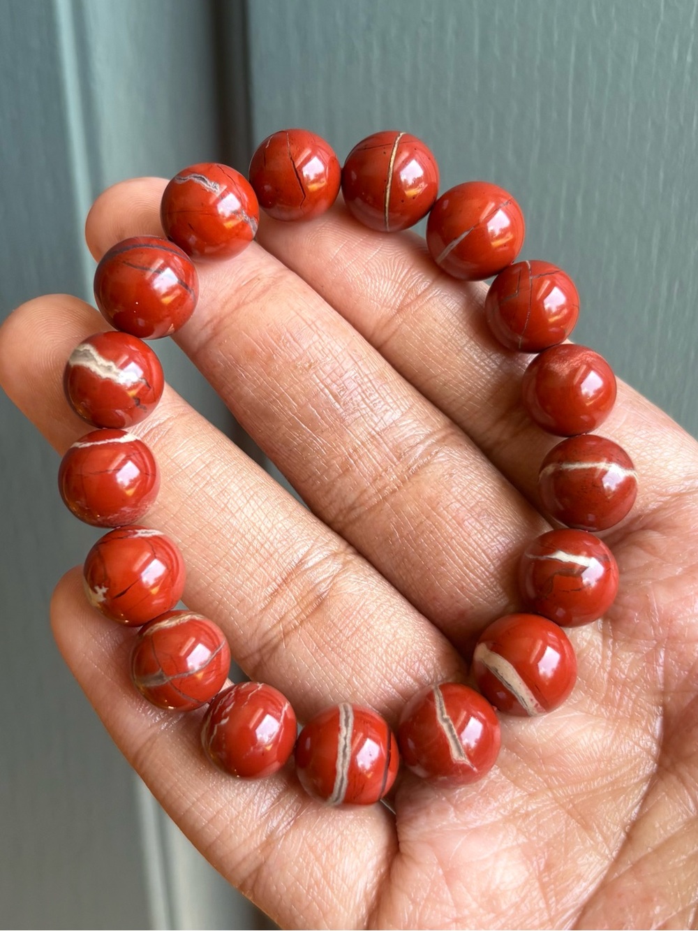 HQ Red Jasper Crystal Bracelet 12.5mm